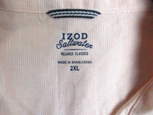 Load image into Gallery viewer, IZOD Shirt Adult 2XL XXL Saltwater Relaxed Classic Button Up Blush Pink Mens