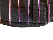 Load image into Gallery viewer, 7 Diamonds Shirt Adult 2XL XXL Black Purple Striped Button Up Casual Mens
