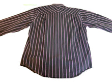 Load image into Gallery viewer, 7 Diamonds Shirt Adult 2XL XXL Black Purple Striped Button Up Casual Mens