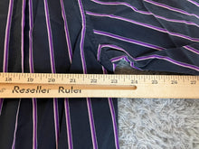 Load image into Gallery viewer, 7 Diamonds Shirt Adult 2XL XXL Black Purple Striped Button Up Casual Mens