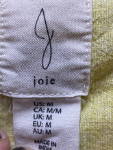 Load image into Gallery viewer, Anthropologie Joie Shirt Womens Medium Yellow Button Up Oversized Linen Rayon