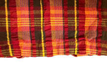 Load image into Gallery viewer, Anxious Shirt Adult Large Red Orange Yellow Plaid Button Up Colorful Camp Mens