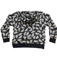 Load image into Gallery viewer, Nike Sweatshirt Adult Medium Black White Hoodie Allover Print Fleece Swoosh Mens