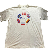 Load image into Gallery viewer, VTG Scandinavian Seaways Shirt Adult Extra Large White Countries Flags 90s Mens