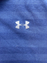 Load image into Gallery viewer, Under Armour Shirt Adult Small Navy Striped Preppy Loose HeatGear Golf Polo Mens