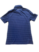 Load image into Gallery viewer, Under Armour Shirt Adult Small Navy Striped Preppy Loose HeatGear Golf Polo Mens