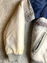 Load image into Gallery viewer, VTG Current Seen Jacket Adult Small Blue Ivory Zip Up Snap Ski Snow Coat Mens