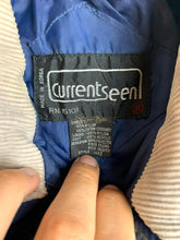 Load image into Gallery viewer, VTG Current Seen Jacket Adult Small Blue Ivory Zip Up Snap Ski Snow Coat Mens