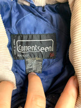 Load image into Gallery viewer, VTG Current Seen Jacket Adult Small Blue Ivory Zip Up Snap Ski Snow Coat Mens
