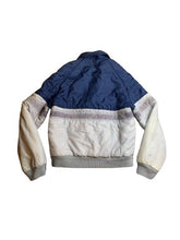 Load image into Gallery viewer, VTG Current Seen Jacket Adult Small Blue Ivory Zip Up Snap Ski Snow Coat Mens