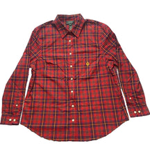 Load image into Gallery viewer, Lauren Ralph Lauren Shirt Womens 1X Red Green Tartan Plaid Button Up Plus Ladies