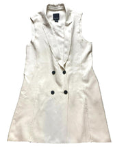 Load image into Gallery viewer, Trouve Dress Womens Large White Double Breasted Pocket Sheath Rayon Spandex