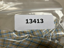 Load image into Gallery viewer, VIJAY Shirt Adult Small Yellow Blue White Plaid Button Up Stiching Casual Mens