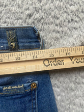 Load image into Gallery viewer, 7 For All Mankind Jeans Womens 29x29.5 Whiskered Skinny Spandex Stretch Denim