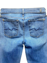 Load image into Gallery viewer, 7 For All Mankind Jeans Womens 29x29.5 Whiskered Skinny Spandex Stretch Denim