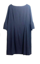 Load image into Gallery viewer, Talbots Dress Womens 14W Black Bell Sleeve Boxy Midi Shift Spandex Plus Ladies