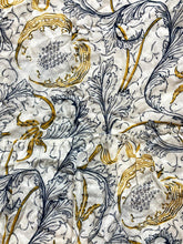 Load image into Gallery viewer, Anthropologie Hinge Dress Womens Small Navy Gold Hippie Peasant Boho Swing Flare