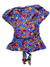 Load image into Gallery viewer, Anthropologie Girls From Savoy Shirt Womens Small AOP Flower Artsy Boho Wrap