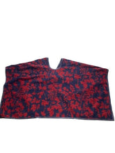 Load image into Gallery viewer, BCBGMaxazria Sweater Womens One Size Red Navy Across Cape Poncho Cozy 48" Ladies