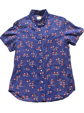 Load image into Gallery viewer, J Crew Shirt Adult Medium Blue Button Up AOP Long Nose Fish Casual Collared Mens