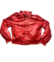 Load image into Gallery viewer, Ferrari Jacket Adult 2XL Red Zip Up Bomber Windbreaker Racing Patch Logo Mens