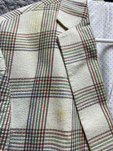 Load image into Gallery viewer, Alan Flusser Sport Coat Mens Medium Beige Plaid Single Breasted Suit Blazer Mens