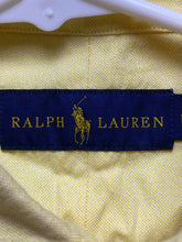 Load image into Gallery viewer, Ralph Lauren Shirt Adult Medium Yellow Flesh Pony Button Up Casual Collared Mens