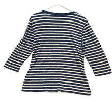 Load image into Gallery viewer, Lauren Ralph Lauren Shirt Womens Extra Large Navy Ivory Stripes Buttons Blouse