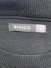 Load image into Gallery viewer, Bagazio Sweater Adult Large Black White Geometric Outerwear Pullover Mens