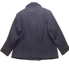 Load image into Gallery viewer, LL Bean Coat Adult Large Navy Blue Lambswool Wool Jacket Preppy Outerwear Mens