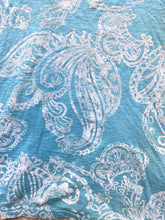 Load image into Gallery viewer, Fresh Produce Shirt Womens Medium Blue Tunic AOP Paisley Lagenlook Boho Blouse