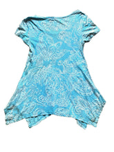 Load image into Gallery viewer, Fresh Produce Shirt Womens Medium Blue Tunic AOP Paisley Lagenlook Boho Blouse