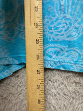 Load image into Gallery viewer, Fresh Produce Shirt Womens Medium Blue Tunic AOP Paisley Lagenlook Boho Blouse