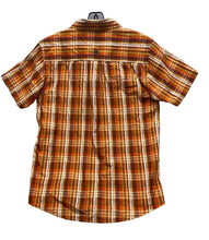Load image into Gallery viewer, Prana Shirt Adult Extra Large Orange Plaid Organic Embroidered Button Down Mens