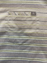 Load image into Gallery viewer, Ascend Shirt Adult Extra Large Gray Striped Embroidered Outdoor Button Up Mens