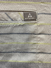 Load image into Gallery viewer, Ascend Shirt Adult Extra Large Gray Striped Embroidered Outdoor Button Up Mens