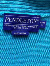Load image into Gallery viewer, Pendleton Sweater Womens Small Blue Button Front Cardigan Woolen Mills Oversized