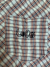 Load image into Gallery viewer, Snoop Dogg Shirt Adult 2XL XXL Blue Red Plaid Button Up Casual Camp Pocket Mens