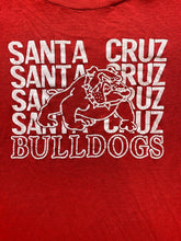 Load image into Gallery viewer, VTG Santa Cruz Bulldogs Shirt Adult Large Red Single Stitch Spell Out 80s Mens