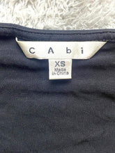 Load image into Gallery viewer, Cabi Dress Womens Extra Small Black Ruched Cowl Neck Pencil Sheath Rayon Spandex