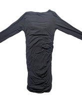 Load image into Gallery viewer, Cabi Dress Womens Extra Small Black Ruched Cowl Neck Pencil Sheath Rayon Spandex