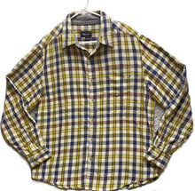 Load image into Gallery viewer, Marmot Shirt Adult Medium Yellow Button Up Flannel Plaid Casual Pocket Mens