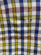 Load image into Gallery viewer, Marmot Shirt Adult Medium Yellow Button Up Flannel Plaid Casual Pocket Mens