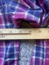 Load image into Gallery viewer, J Crew Shirt Adult Large Purple Black Tartan Plaid Button Up Casual Mens
