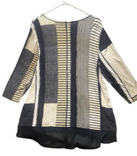 Load image into Gallery viewer, Chicos Shirt Women 3 (Extra Large) Sheer Trim Tunic Rayon Spandex Stretch Blouse