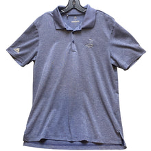 Load image into Gallery viewer, Adidas Polo Shirt Adult Medium Heathered Blue Pinehurst Golf Logo Mens