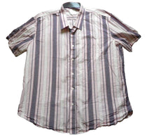 Load image into Gallery viewer, Samuel Windsor Shirt Adult 3XL XXXL Button Up Short Sleeve Striped Casual Mens
