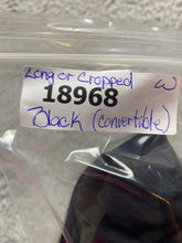 Load image into Gallery viewer, Cabi Jacket Womens Medium Black Convertible Long Cropped Peplum Rayon Stretch