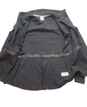 Load image into Gallery viewer, Cabi Jacket Womens Medium Black Convertible Long Cropped Peplum Rayon Stretch