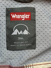 Load image into Gallery viewer, Wrangler Shirt Adult 3XL Maroon Beige Plaid Button Up Pocket Outdoor Camping Men